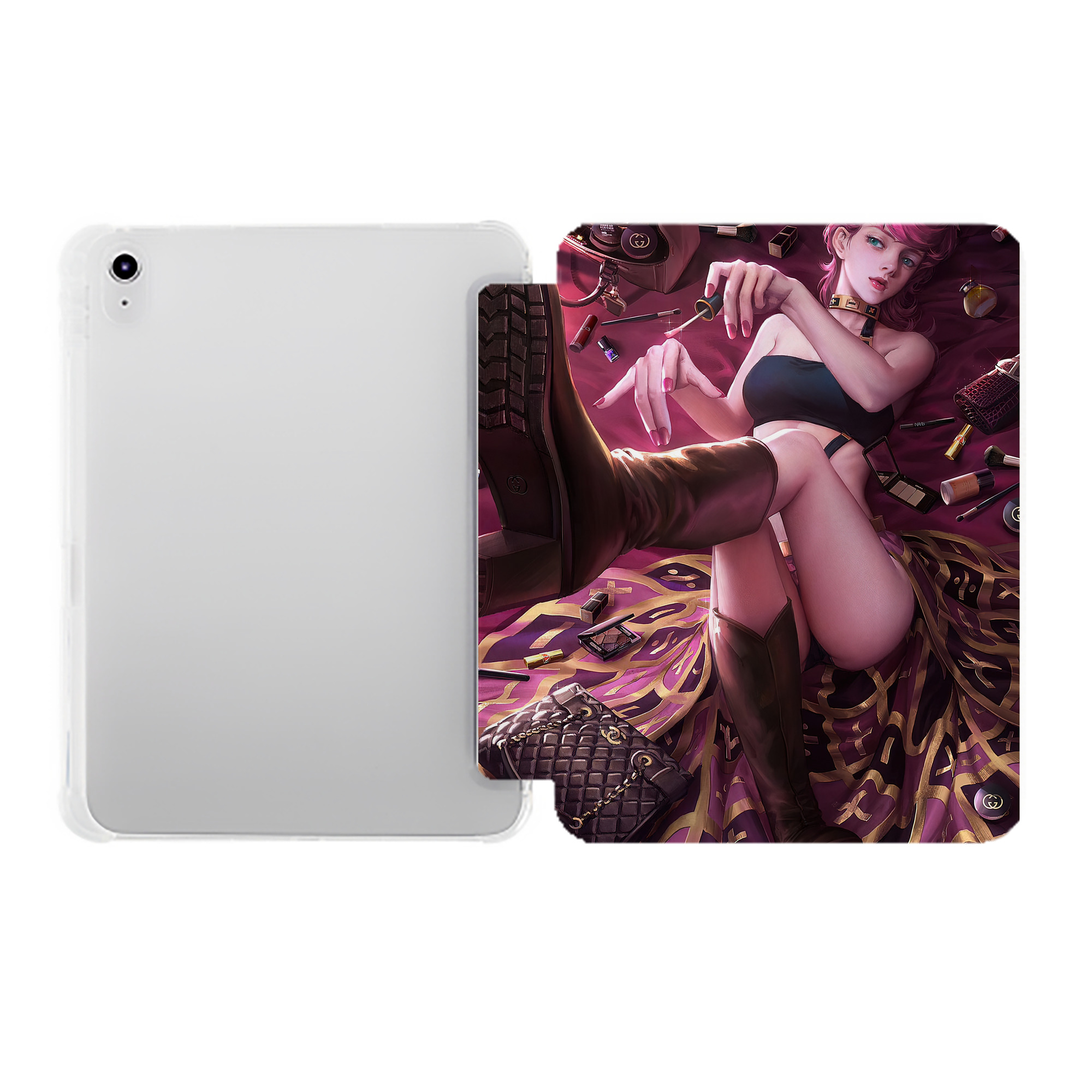 （画像用） ジョジョの奇妙な冒険 JoJo's Bizarre Adventure IPad ケース ペン収納付き 三つ折りスタンド PUレザー×シリコン 対応機種9.5/10.5/10.9インチ